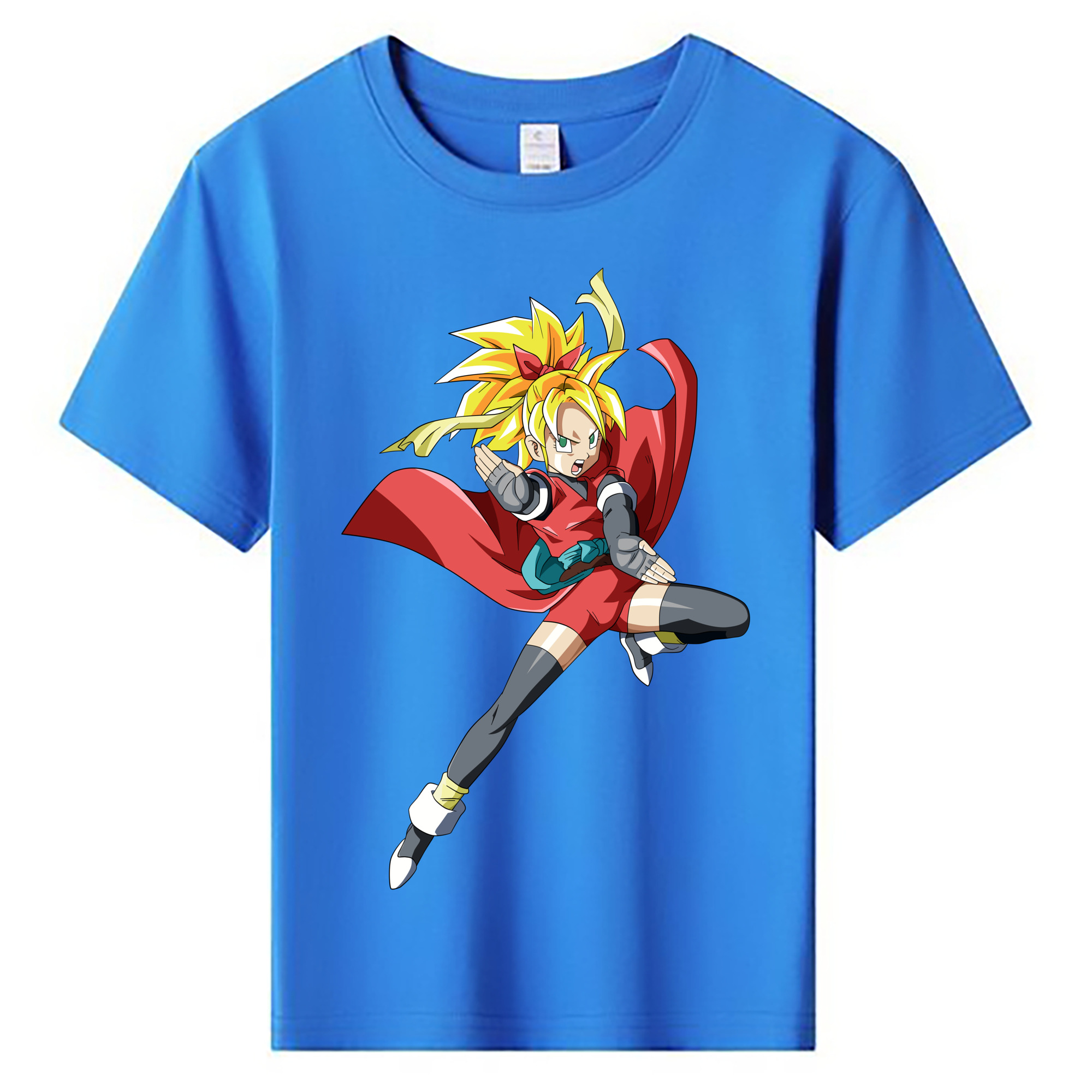 （画像用） ドラゴンボール カリフラ DRAGON BALL Caulifla 綿100％キッズTシャツ（フロントプリント）